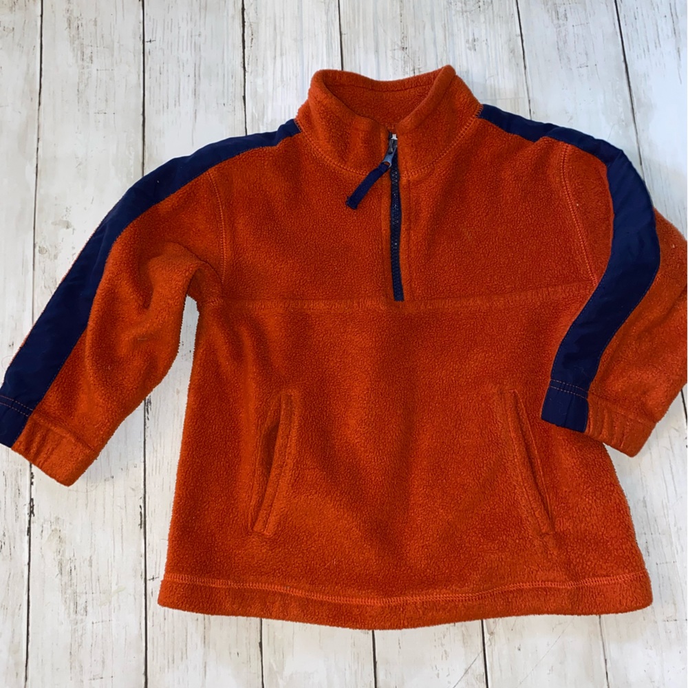 TKS Basics Fleece 1/4 Zip Jacket Youth Size S 4 Orange